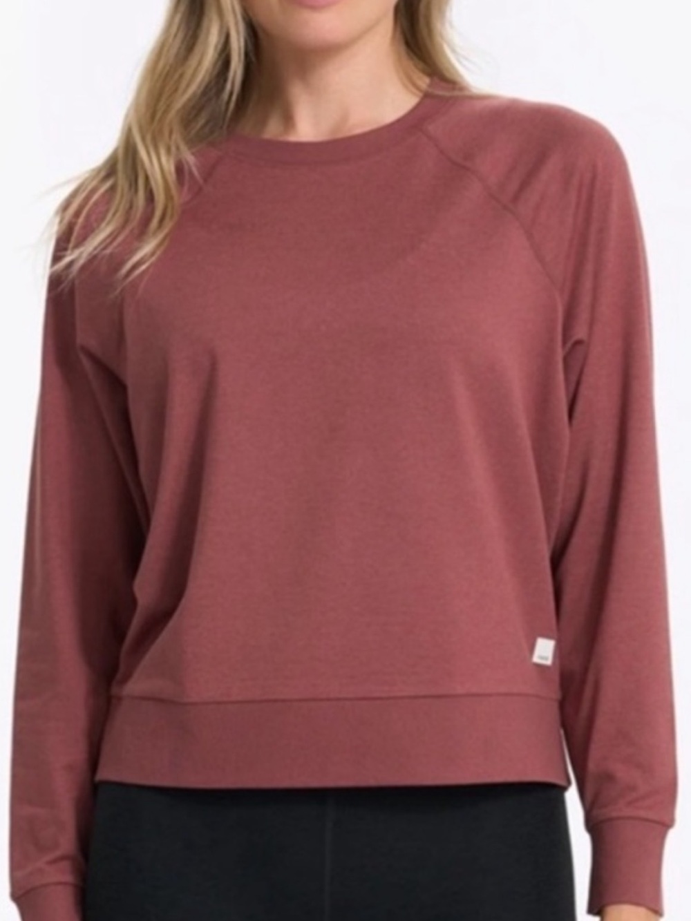 Vuori Dusty Rose Raglan Crewneck Sweatshirt Size L